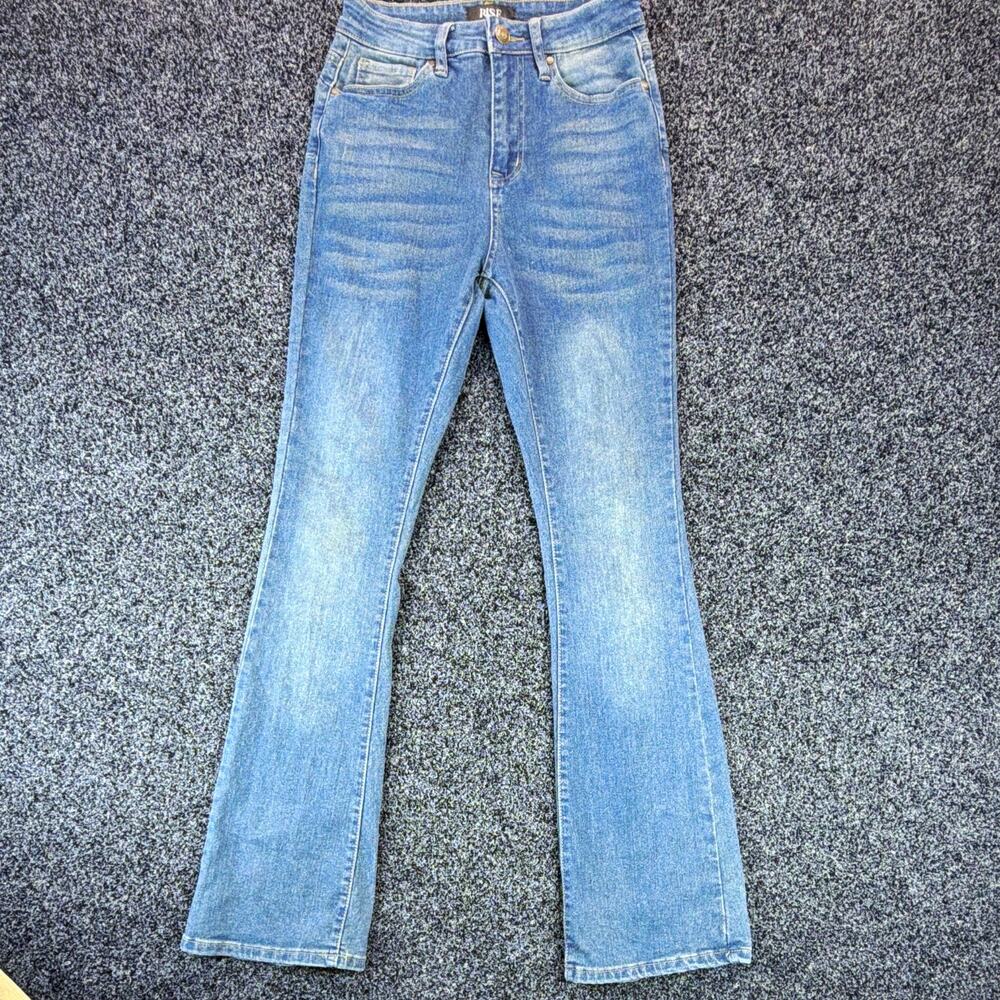 RISE Supply Co Women’s Light Wash Blue High Rise Slim Bootcut Jeans 3